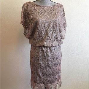 S.L Fashions Women's Sheath Shimmer Dress